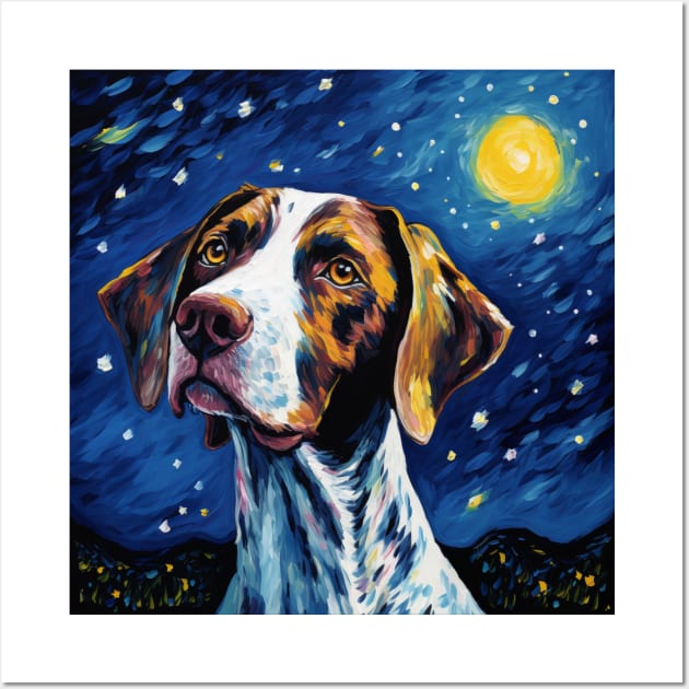 English Pointer Night Wall Art by NatashaCuteShop